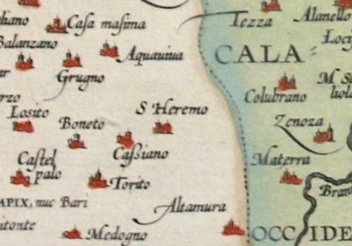 Santeramo sulla mappa Apuliae quae olim Iapygia – Nova corographia